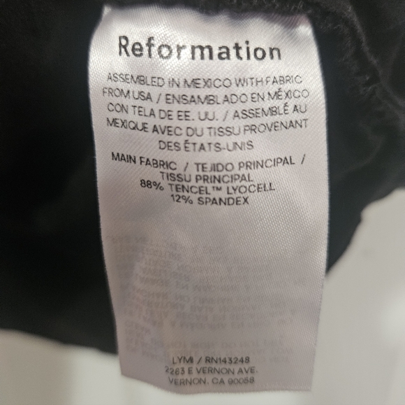 Reformation Black Sleeveless Top With Ruched Sides S - Picture 3 of 4